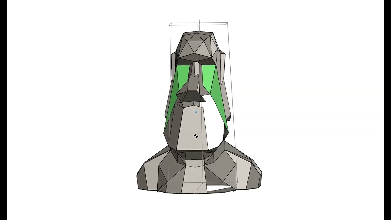 Metal Moai Model