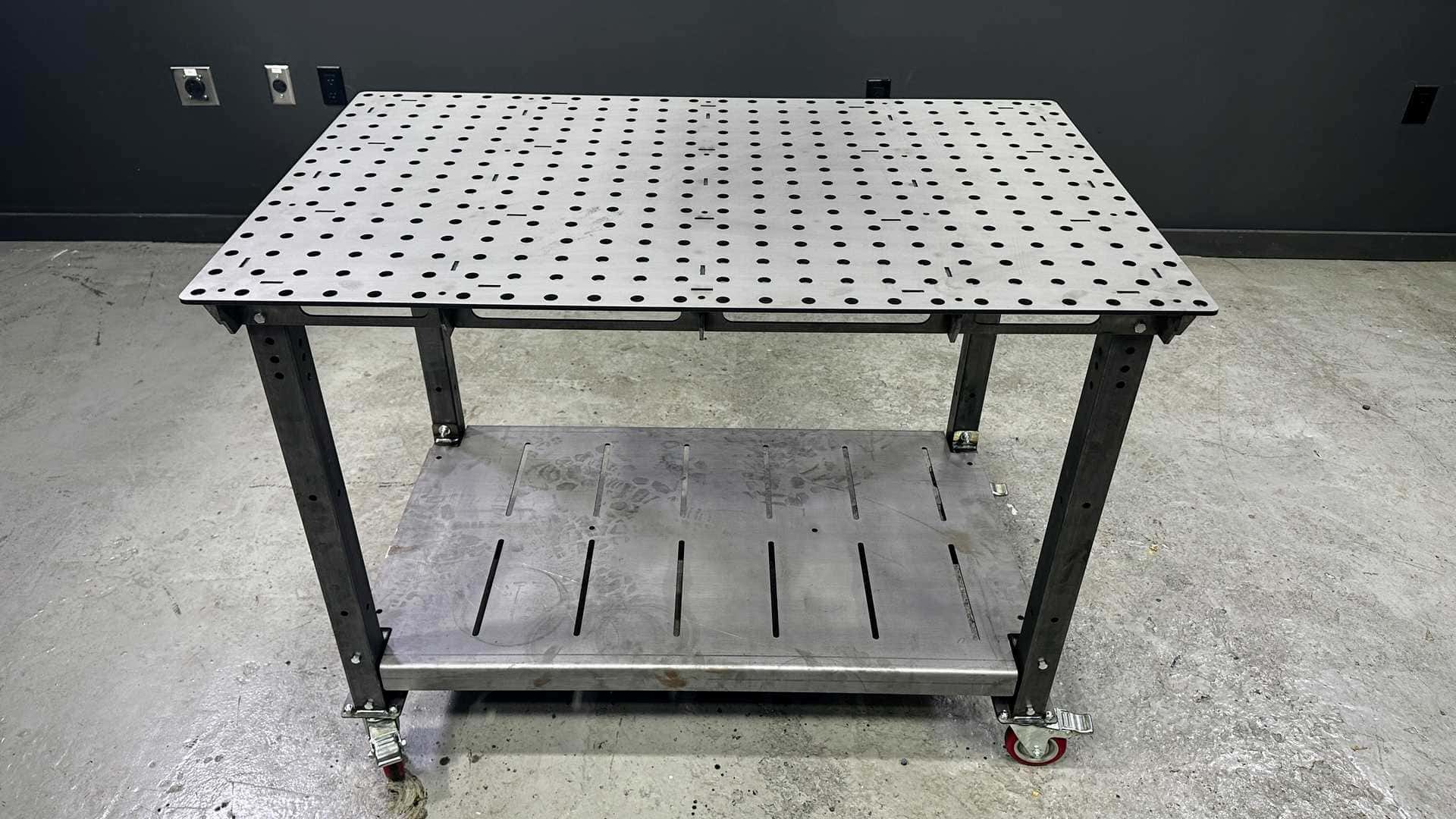 BuildPro™ MAX 4' x 4' Welding Table With Heavy Duty Leg