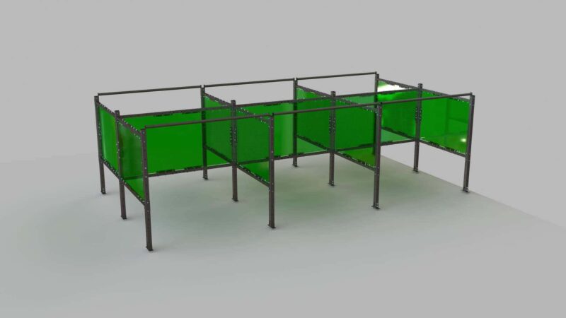 ModPro Welding Booth - Multiple Back to Back Stations