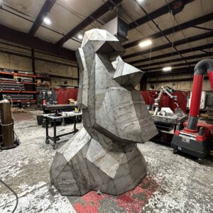 Oscar - The Giant Steel Moai Head