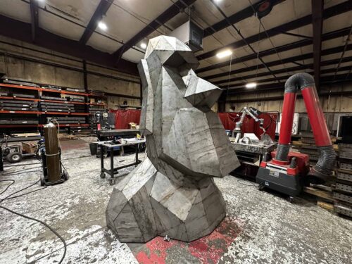 Oscar - The Giant Steel Moai Head