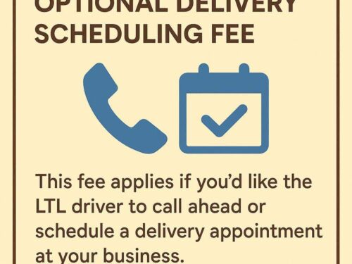 Optional Call-Ahead Delivery Scheduling Fee